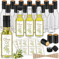 Havawish 20 Pcs 3oz Homemade Mini Olive Oil Bottles Hot Sauce Glass Bottles with Leak Proof Screw Cap Funnel Clear Bottle for Storing Homemade Olive Oil Wedding Baby Shower Gifts (Clear)