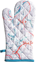 Maison d' Hermine Oven Gloves 100% Cotton Oven Mitt 7" x 13" with Loop Heat Resistant BBQ Cooking Gloves for Thanksgiving Christmas Decorations Baking Handling Hot Pans (Pack of 1, Enora)