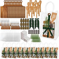 12 Set Christmas Gift Kitchen Utensils Set Acacia Spatula Mini Cheese Board Pine Cones for Christmas Kitchen Holiday Gift Party Decor Neighbor Employee Baking Gift Xmas Cooking Supplies