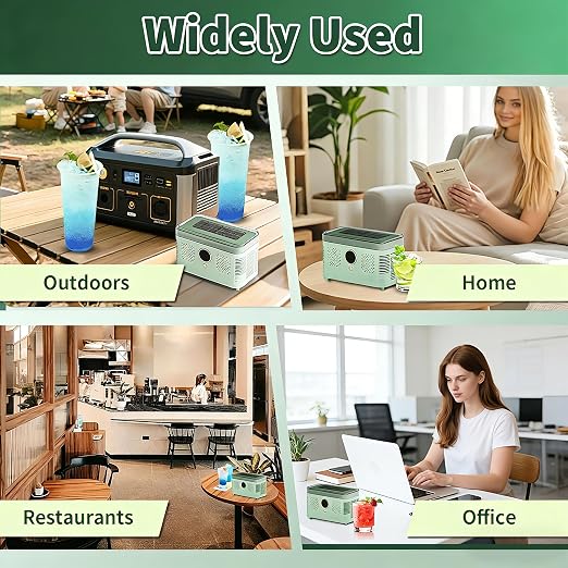 Countertop Ice Maker Machine, Portable Ice Machine with Self-Cleaning, Makes Quickly, Quiet & Compact Ice Maker for Home/Kitchen/Office/Party/RV