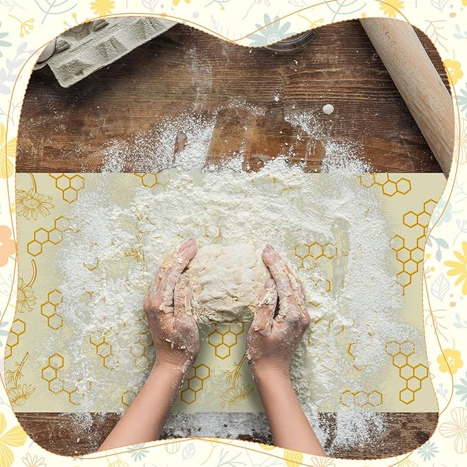 3 Rolls Beeswax Wraps for Food 13'' x 59'' Bees Wax Wraps Reusable Bees Beeswax Storage Wrap for Food Sustainable Honeycomb Floral Organic Cotton Wrap for Bread Sandwich Cheese Fruit