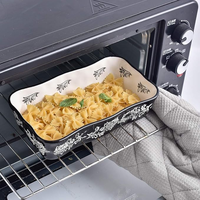 Wisenvoy Baking Dish Casserole Dish Ceramic Lasagna Pan 2-Pcs Bakeware Sets Baking Dishes Baking Set Baking Dish Set