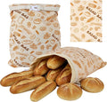 2-Pack Beeswax Bread Bags for Sourdough & Homemade Bread，Reusable Cotton Storage Bags，Extra Large Airtight Food Keeper to Keep Fresh