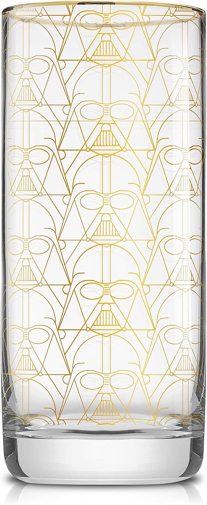 JoyJolt Star Wars Glassware. 'Deco' Highball Glasses Set of 4, 13.5oz Star Wars Glasses. Highball Glass Tumbler with Darth Vader in a Retro Crystal Glass Cup. Tall Drinking Water Glasses For Kitchen