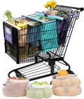 Lotus Trolley Bag and Lotus Organic Cotton Reusable Produce Bags Bundle - Eco-Friendly Solution to Sanitary Grocery Shopping!