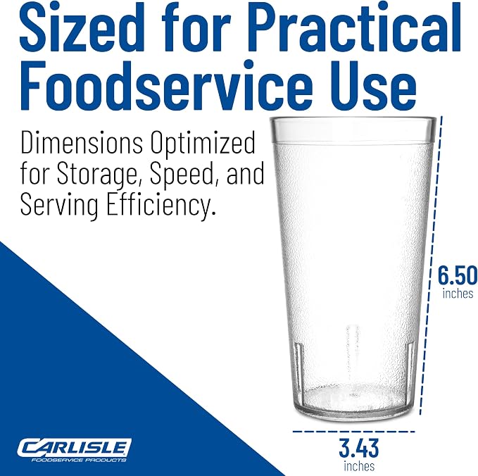 CFS Stackable™ Plastic Tumbler 20 Ounces Clear (Pack of 72)