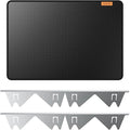 VIESEMBO Stove Gap Covers Stainless Steel, Retractable Oven Gap Filler for Stove and Counter, Stove Top Covers for Electric Stove,30x21 Inch Glass Stove Top Protector