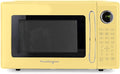 Nostalgia Modern Retro Compact Countertop Microwave Oven - 1.1 Cu. Ft. - 1000-Watts with LED Digital Display - Child Lock - Easy Clean Interior - Yellow