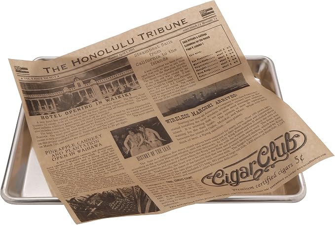 G.E.T. 4-TH1700 12" x 12" Brown Food-Safe Hawaii Newsprint Liner (Pack of 1000)