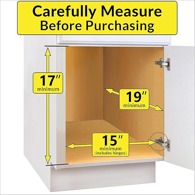 LYNK PROFESSIONAL® Pull Out Cabinet Organizer - 14" x 18" - Slide Out Cabinet Organizer for Kitchens - Sliding Shelves - Pull Out Drawer, Pots and Pans Storage - Lifetime Ltd Warranty - 2 Tier