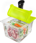 EVERIE 12Qt Sous Vide Container Set w/Collapsible Lid + Lock-In Divider Rack (RACK04) – Keeps Bags Separated & Submerged, Fits Most Clamp-Style Circulators