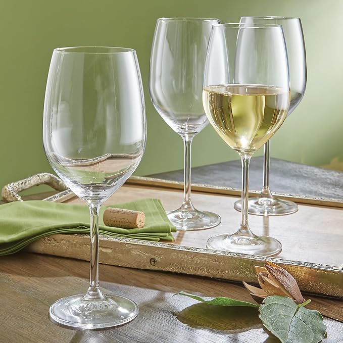 Lenox Tuscany Classics White Wine Glass Set, Buy 4 Get 6, 6 Count (Pack of 1), Clear, 21 ounces