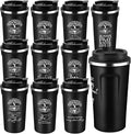 Meanplan 10 Set Father's Day Christian Bible Verse Tumbler Bulk 17oz Coffee Cup Religious Jesus Christian Tumbler Inspirational Mug Graduation Gift for Men Dad Church Pastor (Black, Tree of Life)