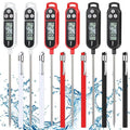 Copkim 6 Pcs Meat Food Thermometer Food with Probe Water Liquid Instant Read Digital Thermometer Kitchen Cooking Supplies for Cooking BBQ Milk Yogurt (Black,White,Red)
