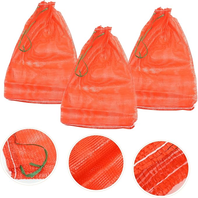 LIFKOME 50pcs Mesh Bags for Storage Reusable Mesh Produce Bags Net for Fruits Vegetables Toys