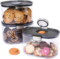 Progressive ProKeeper International Airtight Food Storage Container with Terracotta Disk for Freshness, Stackable & Dishwasher Safe, Ideal for Cookies, Baked Goods, & More, 5 Quart, 3-Piece