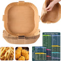 Parchment Square Cooking Paper, Non-Stick, Baking Roasting Food Grade Paper for Microwave Oven, Frying Pan, Oil-proof, Water-proof(200PCS 7.9Inch Natural)