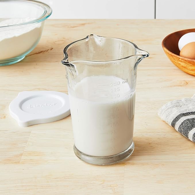 Anchor Hocking Triple Pour Glass Measuring Cup, 8 Oz Measuring Glass