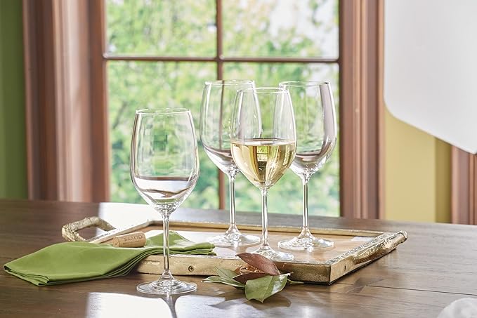 Lenox Tuscany Classics White Wine Glass Set, Buy 4 Get 6, 6 Count (Pack of 1), Clear, 21 ounces