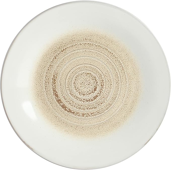 Gibson Elite Spiral 16 Piece Reactive Embossed Dinnerware Set - Taupe