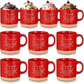 Didaey 10 Pcs Team Gifts for Employees Bulk 13 oz Thank You Mugs Gifts Bulk Cups Red Team Cups Inspirational Ceramic Coffee Mugs for Teacher Nurse Coworker Office Staff Manager