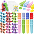 JellyArch 96 Pcs Kids Star Sunglasses Silicone Ice Pop Molds bulk with Inspirational Cards Set Reusable Handheld Ice Pop Yogurt Sticks Summer Party Favor End of the Year Students Gifts from Teacher