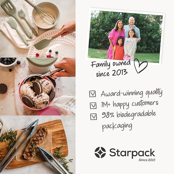 Starpack Freeze The Day Ice Cream Containers for Freezer (6-Pack, 13.5oz) - Dessert Single Serve with Silicone Lids - BPA-Free, Airtight, Reusable for Homemade Ice Cream, Sorbet, Kawaii Pink & Green