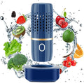 Cudinham Fruit and Vegetable Purifier Cleaner Washing Machine Capsule Shape Disinfection OH-ion Purification Technology for Cleaning Veggie Grains Rice Meat Seafood, Blue