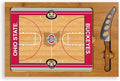 PICNIC TIME NCAA Icon Glass Top Cutting Board & Knife Set, Cheese Boards Charcuterie Boards, Serving Platter, (Parawood & Bamboo)