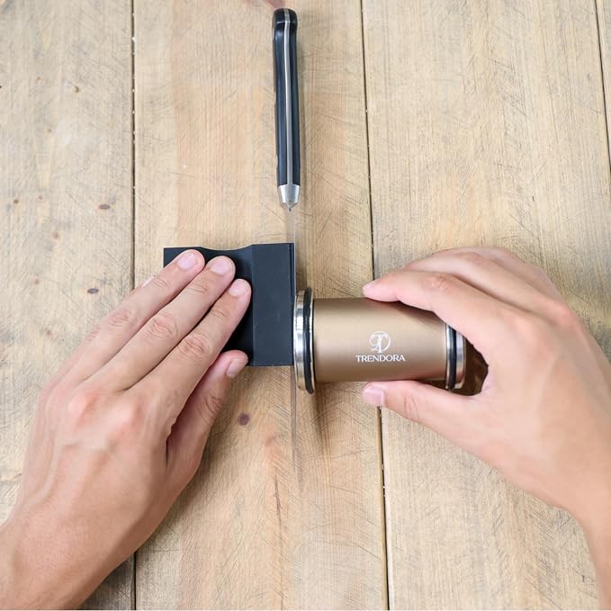 Rolling Knife Sharpener Kit – 4 Magnetic Angle Guide – Dual-Sided Diamond Sharpening Plates – Professional Pocket Knife Sharpening System for Chef & Kitchen Knives Perfect Kitchen knife Set