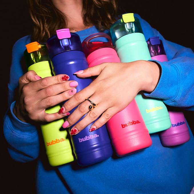 bubba 32 oz Dualsip Insulated Stainless Steel Water Bottle with Straw - Reusable, Leakproof, Lightweight, Dishwasher Safe, Lead-Free and BPA-Free, Daydreamin'