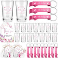 50 Sets Baby Shower Favor for Guests Acrylic Shot Glasses with Bottle Opener Keychains Thank You Tags and Bags Gender Reveal Party Favors for Guest Baby Shower Return Gift (Butterfly)