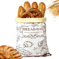 Reusable Beeswax Bread Bags - Large Capacity Cotton Storage for Homemade, Sourdough & Fresh Bread | Food-Grade Eco-Friendly Storage Solutions