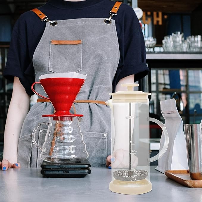 Garneck Manual Milk Frother Handheld Milk Foamer Pitcher – Stainless Steel Coffee Frothing Tool for Cappuccino Latte Hot Chocolate Home Kitchen Use