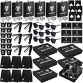 Mimorou 66 Pcs Groomsmen Proposal Gifts - Shot Glasses, Stainless Steel Ice, Flask, Funnel, Gift Boxes, Sunglasses, Knives, Bottle Opener, Cards, Wallets for Wedding Groomsmen Present Set (Fashion)