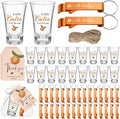 50 Sets Baby Shower Favor for Guests Acrylic Shot Glasses with Bottle Opener Keychains Thank You Tags and Bags Gender Reveal Party Favors for Guest Baby Shower Return Gift(Cutie)