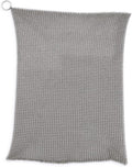 Barebones Fine Stainless Steel Cleaning Mesh Scrubber - Cast Iron Cleaner - Grill Accessories, Scrub Brush, Cast Iron Brush, Chainmail Skillet Cleaner