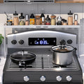 BOIVSHI Stove Top Shelf - Adjustable Oven Shelf for Top of Stove for 27-33inch, Kitchen Spice Organizer, Silver
