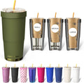 Frost Buddy Togo Buddy 30 oz Stainless Steel Vacuum Insulated Tumbler To Go Coffee Cup – Iced Coffee Cups, Iced Coffee Sleeve, Travel Mug, Thermal Cup for Hot & Cold Drinks Dunkin Cup (Tactical Green)