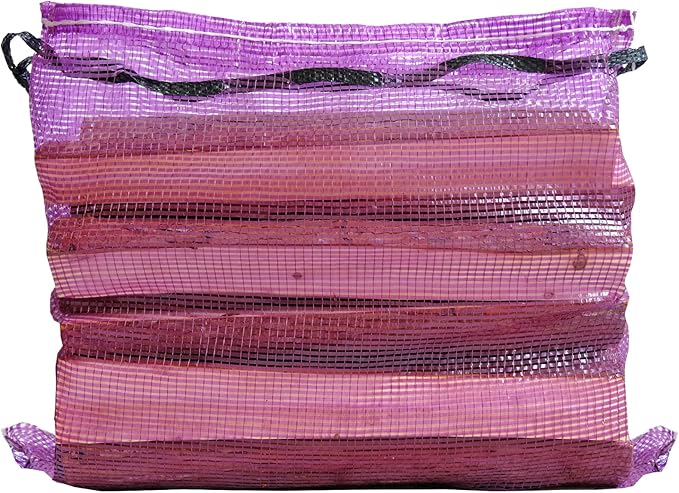 Mesh Firewood Bags 22"×18" Crawfish Sacks, Firewood Bags for Selling, Onion Bag Storage Potato Sacks Mesh Wood Bag Bulk (Pack of 10)