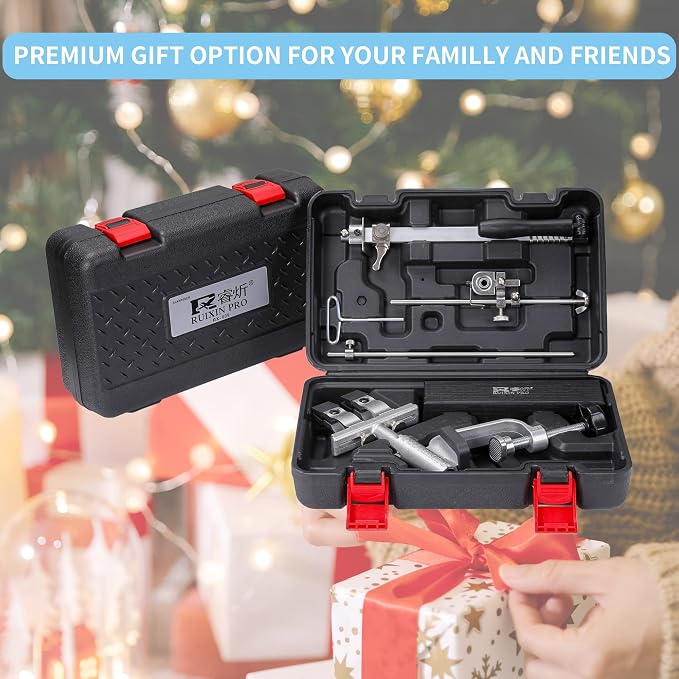 CWOVRS Knife Sharpening System, RX-009 Precision Knife Sharpener, 360° Flip Rotation, Upgraded Fixed-Angle Knife Sharpener Kit & Adjustable Knife-Clip, Chef Knife Sharpening Kit, 9 Stones+ Polish Kit