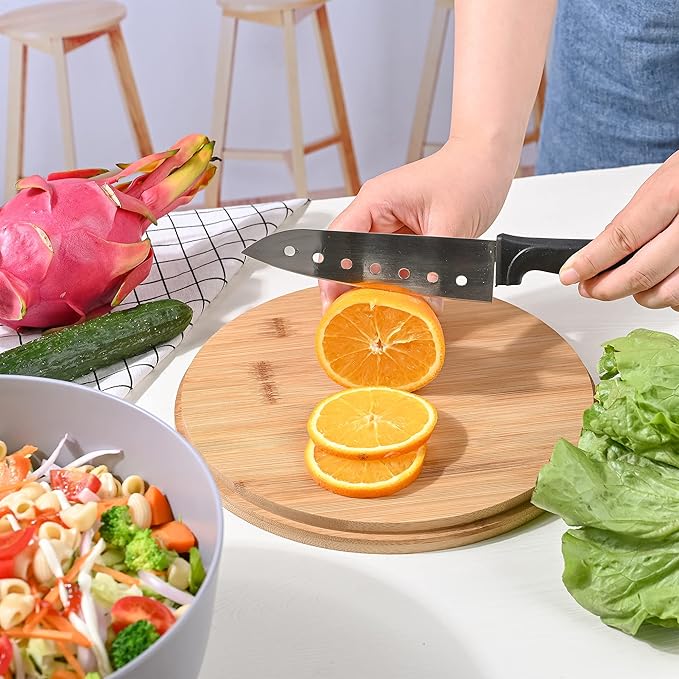 LOVYANXUE Bamboo Fiber Salad Bowl with Servers Set Large 9.8inches Nature Bamboo Mixing Bowl with Servers with Lid Spoon and Fork for Fruits,Salads and Vegetables