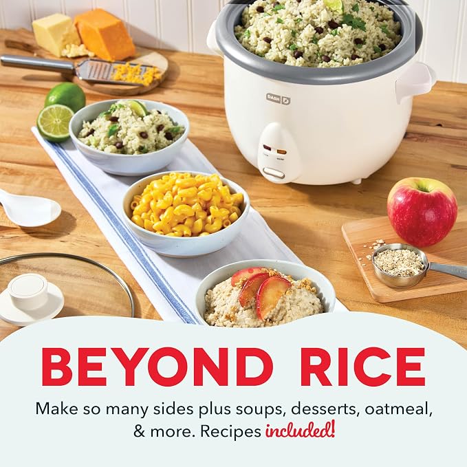 Dash Family Sized Rice Cooker - Large-Capacity Rice Cooker - Features Ceramic, Nonstick Surface & Keep Warm Function - Great for Convenient Meal Prep & Family Meals - 20 Cups Cooked / 10 Cups Uncooked