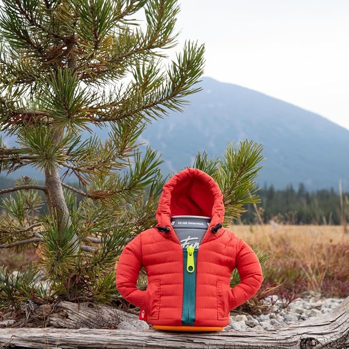 Puffin - The Alpine Jacket - Insulated 12 oz Can Cooler I Beer Bottle & Soda Can Insulator, Keep Drinks and Beverages Cold (Paprika)