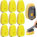 Sponge Dishwand Brush Refills for Scotch-Brite Dishwand - 10 Pack Dish Soap Non-Scratch Brush Refills for Nonstick Pots and Pans, Glass & Tubs (Yellow)