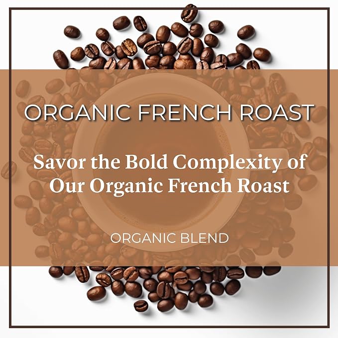 San Diego Coffee Organic French Roast, Dark Roast, Whole Bean Coffee, 16-Ounce Bag Café en grano tostado