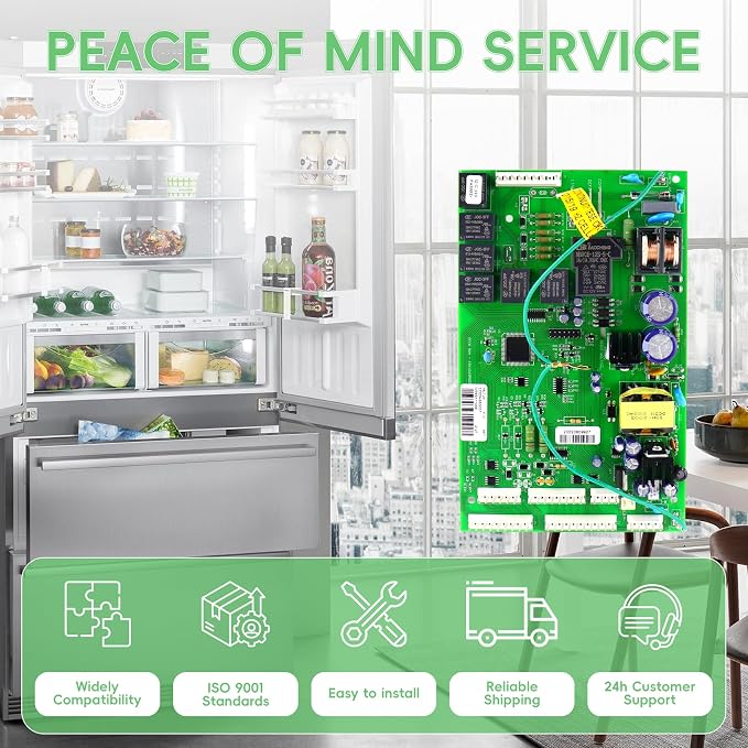 WR55X11098 Refrigerator Electronic Control Board, Compatible with ge PGCS1RKZJSS, PSQS6YGZBESS, PFSS5RKZASS, PFCF1RKZABB,PGS25KSEAFSS, PFSF5RKZCBB,ETC. Replace WR55X11076, WR55X11077, WR55X11097, ETC