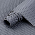 HooTown Shelf Liner Kitchen Cabinet Drawer Mats 17.5 Inch Wide x 196.8 Inch Long, Non Slip EVA Plastic Washable Oil Proof Pad for RV Drawer, Dish Plate Slippery Protection, Gray
