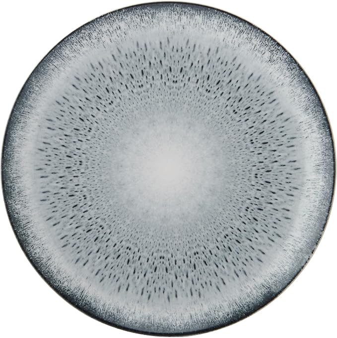 Mikasa Matteo 12 Piece Dinnerware Plate Bowl Set, Servie for 4, Gray