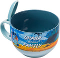 Silver Buffalo Disney Lilo and Stitch Featuring Scrump Ohana Means Family Ceramic Soup Mug Spoon Set, 24 Ounces